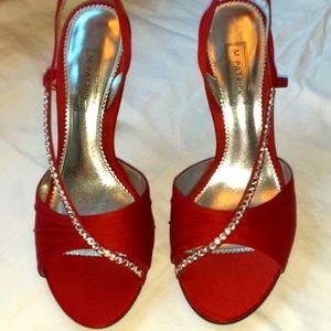 Silk & leather Red Heel